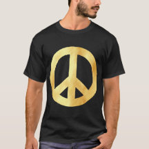 Soft gold Peace Symbol