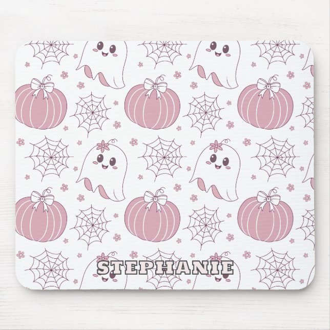 Soft Goth Pastel Halloween Pattern Mouse Pad (Front)