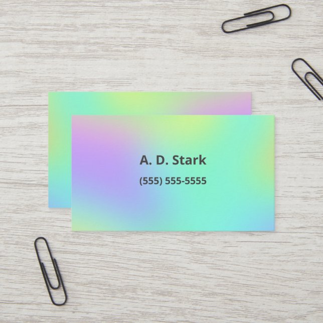 Soft Gradient Colourful Business Cards (Front/Back In Situ)