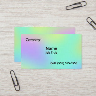 Soft Gradient Colourful Business Cards