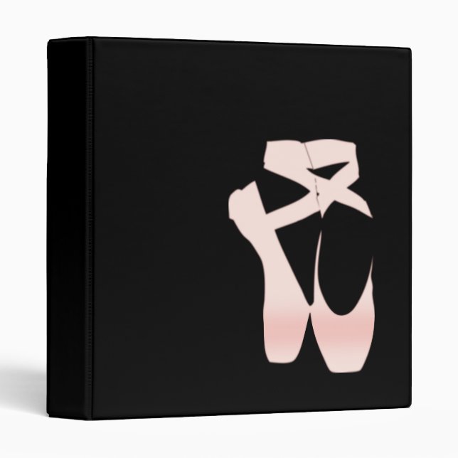 Soft Gradient Pink Ballet Shoes Binder (Front/Spine)