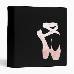Soft Gradient Pink Ballet Shoes Binder