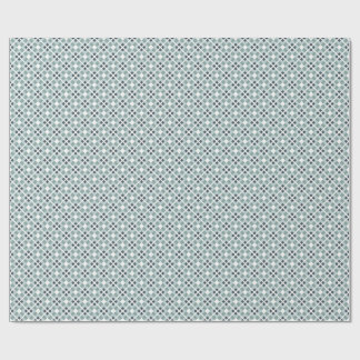 Soft Green and Slate Geometric Pattern Wrapping Paper