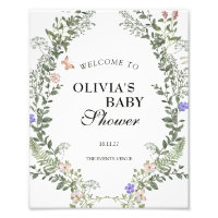 Soft Green Boho Gender Neutral Baby Shower Poster