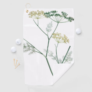 Soft Green Botanical IV Golf Towel