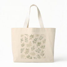 Soft Green Botanical Leaves Pattern