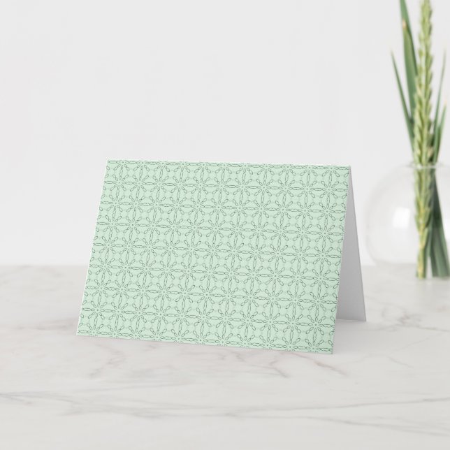 Soft green doodle blank card (Front)