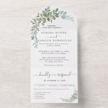 Soft Green Eucalyptus Watercolor Rustic Wedding