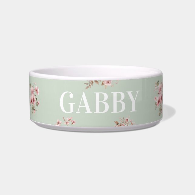Soft Green Floral Bowl (Front)