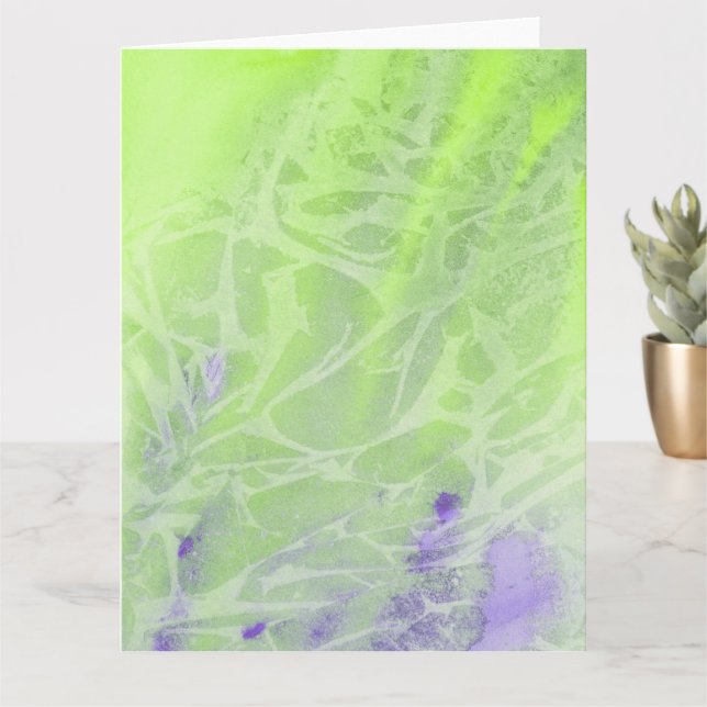 Soft Green & Lavender Harmony Card (Small Plant)