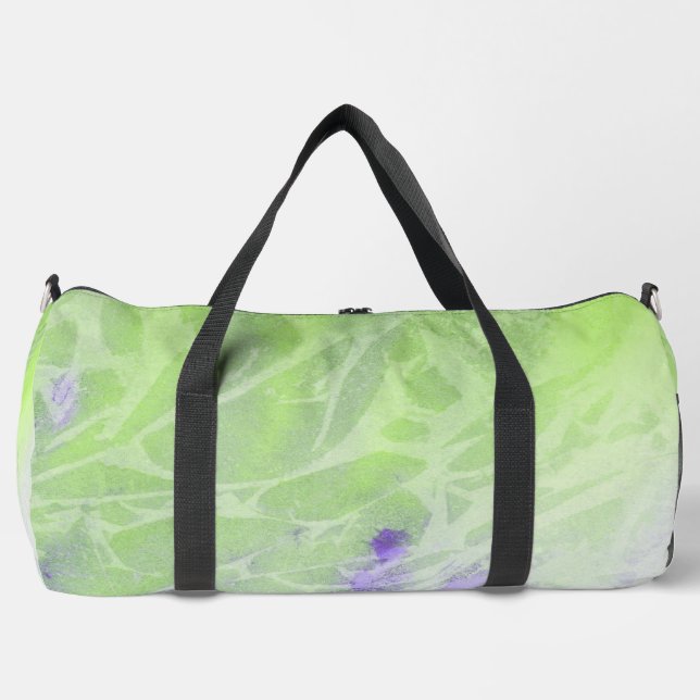 Soft Green & Lavender Harmony Duffle Bag (Front)