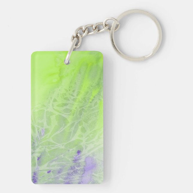 Soft Green & Lavender Harmony Keychain (Back)