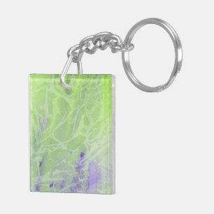 Soft Green & Lavender Harmony Keychain