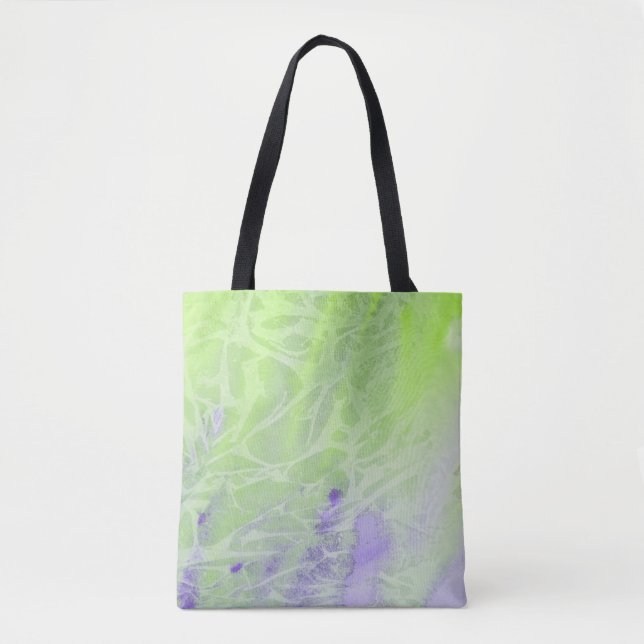 Soft Green & Lavender Harmony Tote Bag (Front)