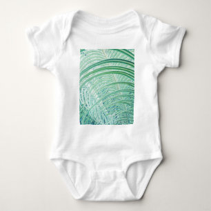 Soft Green Plant Palm Leaf Baby Bodysuit