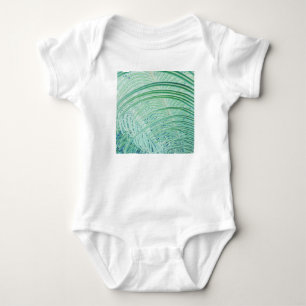 Soft Green Plant Palm Leaf Baby Bodysuit