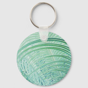 Soft Green Plant Palm Leaf Keychain