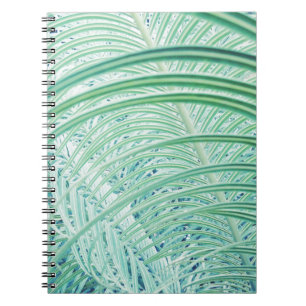 Soft Green Plant Palm Leaf Notebook