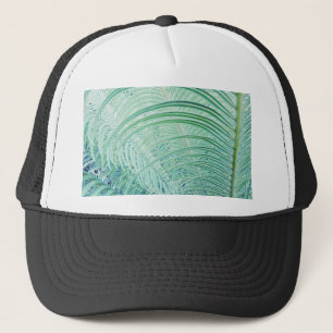Soft Green Plant Palm Leaf Trucker Hat