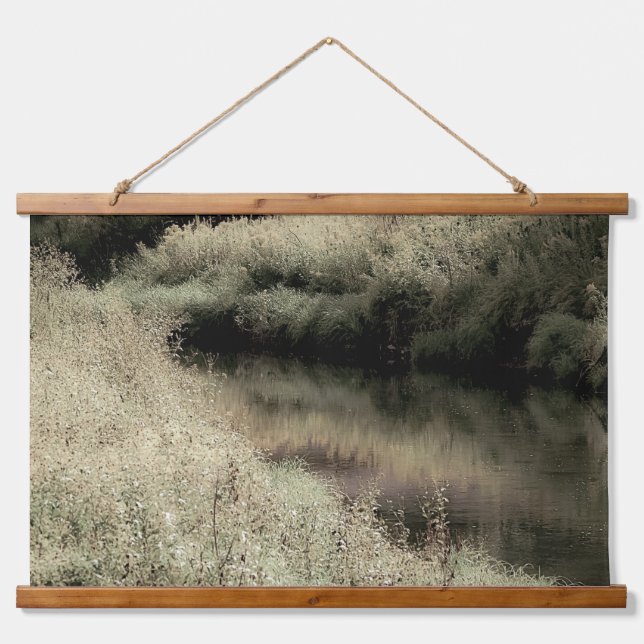 Soft Green Riverside Hanging Tapestry (Front)