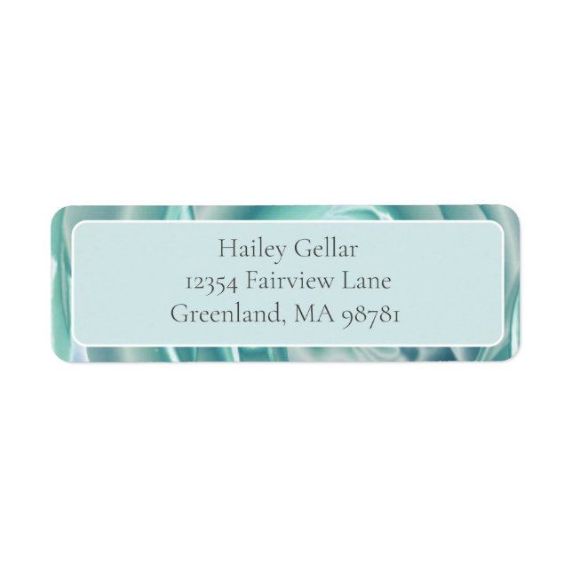 Soft Green Rose Edging Return Address Label (Front)