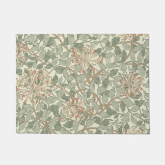 Soft Green Vintage William Morris Honeysuckle Doormat