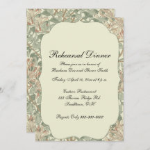 Soft Green Vintage William Morris Honeysuckle