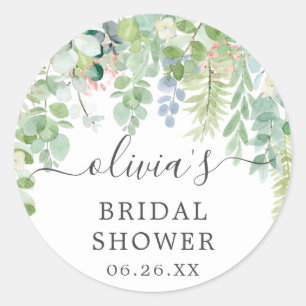 Soft Greenery Envelope Favour Stickers