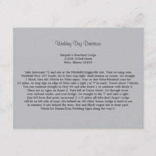 Soft Grey Directions Enclosure Card