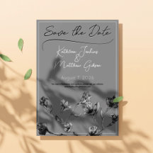 Soft Grey Floral Watercolor Wedding