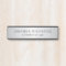 Soft grey satin gradient name and title
