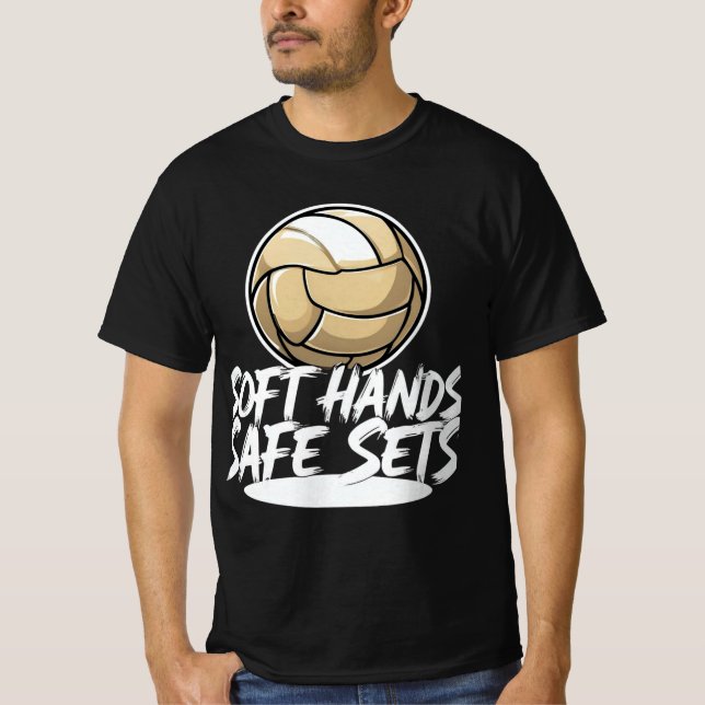 Soft Hands Safe Sets Black Tshirt (Front)