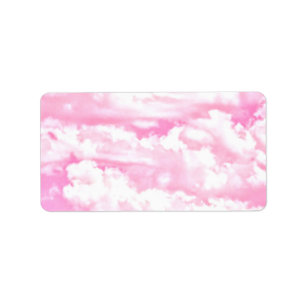 Soft Happy Rose Clouds Decor Label