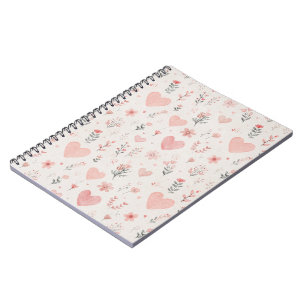 Soft Heart Pattern Notebook