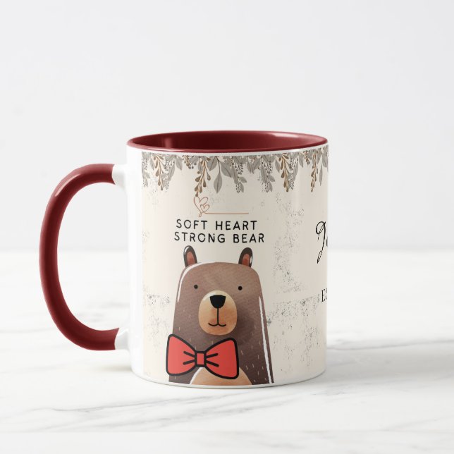Soft Heart Strong mama bear Art Mug (Left)
