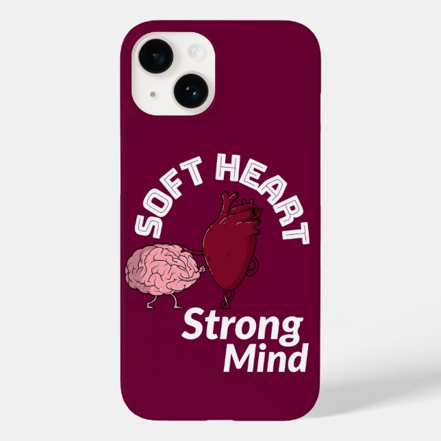 Soft Heart Strong Mind | Mindful Strength Phone Ca Case-Mate iPhone Case (Back)