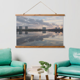 Soft Horizon — Quiet Reflection Hanging Tapestry
