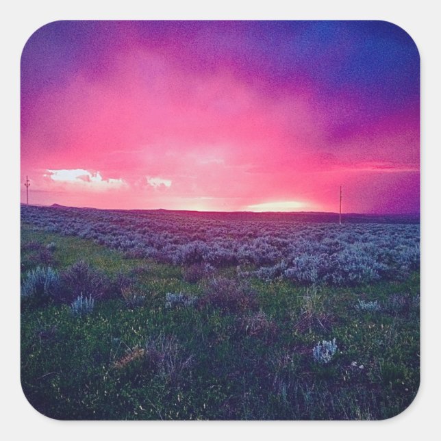 Soft Horizon Square Sticker (Front)