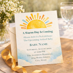 Soft Horizon Sun Glow Invitation