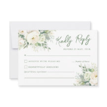 Soft Ivory Watercolor Cream Peony & Rose
