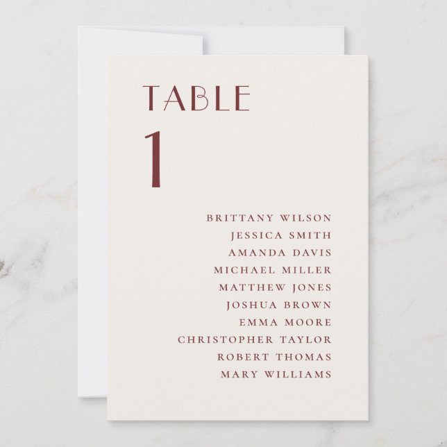 Soft Ivory Wedding Seating Chart | Elegant Classic Invitation (Front)