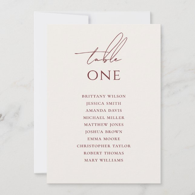 Soft Ivory Wedding Seating Chart | Elegant Classic Invitation (Front)