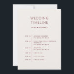 Soft Ivory Wedding Timeline | Elegant Itinerary Invitation<br><div class="desc">A thoughtfully designed wedding timeline card that keeps your day clear, organized, and easy for guests to follow. Set on a soft ivory background, the layout focuses on simplicity and balance, allowing each moment of your celebration to stand out without visual clutter. The front side presents a structured timeline of...</div>