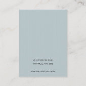 SOFT IVORY WHITE FLORAL BUNCH NECKLACE DISPLAY BUSINESS CARD (Back)