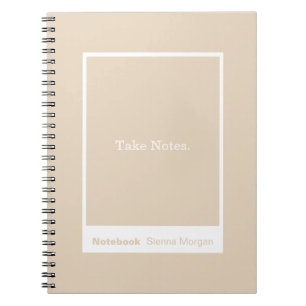 Soft Khaki/Beige Block Quote Classic Notebook