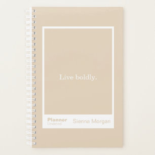 Soft Khaki/Beige Block Quote Fully Customizable Planner