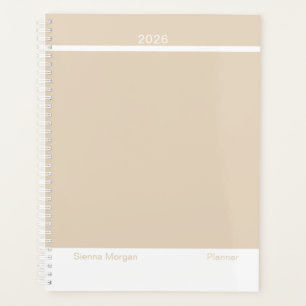 Soft Khaki/Beige Minimalist Planner