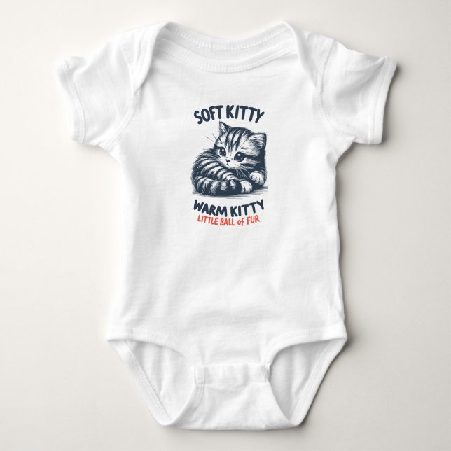 Soft Kitty Baby Bodysuit (Front)