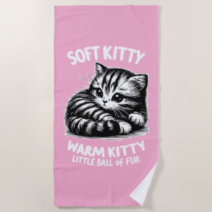 Soft Kitty Beach Towel