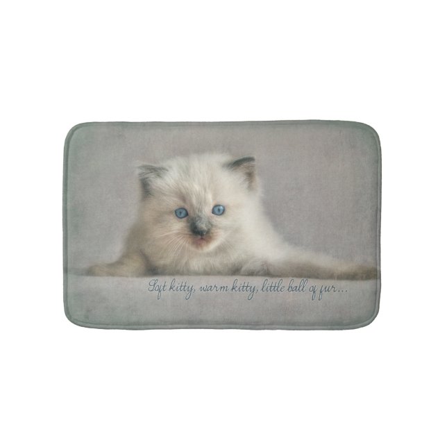 Soft kitty, ragdoll bath mat (Front)